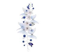 Alipis Butterfly Bridal Headpiece Handmade Wedding Hairband With Crystal Rhinestones And Pearl Flowers Flexible Comfort Fit For Bride Elegant Chinese Style Hair Accessory For Ceremony And