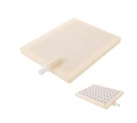Alipis Cabezal de ducha de rociado superior rectangular 60 orificios, material plástico duradero, fácil de limpiar, tamaño 20x14 cm para baño