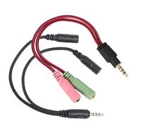 Alipis Cables de Conexión 35 MM para Teléfono y Portátil 20 CM Paquete de 2 1 Divisor 1 a 2 1 Cable Combinado Color Aleatorio Accesorios de Audio para Uso en Color