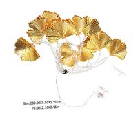 Alipis Cadena de Luces LED con Colgantes Forma de Dorada Decoración Metálica para Festivales y Metros Luces Diseño Fácil de Instalar para Jardín y