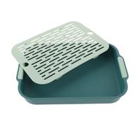 Alipis Caja de Arena para Conejos Diseño Rectangular y Base Plana, Prevención de Olores y Salpicaduras, Material PP Resistente para Entrenamiento Hogar de Mascotas Pequeñas