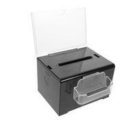 Alipis Caja de Donaciones Acrílica Transparente con Cerradura Urna Multifuncional para Votos y Diseño Moderno para Recaudación