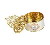 Alipis Caja de Dulces Elegante para Bodas y Fiestas Contenedor de Almacenamiento de Chocolates y Caja Decorativa Dorada Redonda para y Accesorios para Bautizos y Cumpleaños