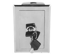 Alipis Caja de Interruptores para Persianas Enrollables Eléctrica, Caja de Control Vacía Metálica, Cerradura con 2 Llaves, Montaje Empotrado, Interruptor para Puerta de Garaje, Control