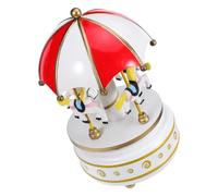 Alipis Caja de Música de Carrusel con Caballo Giratorio 3080 Mecanismo de Cuerda Tradicional Decoración Musical para Escritorio y Obsequio para Niñas Caja de Música Pequeña