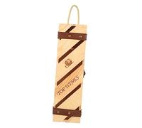 Alipis Caja De Vino De Madera Hecha A Mano Estuche De Almacenamiento Resistente para Una Sola Botella para Fiestas