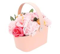Alipis Caja Flor de Jabón Rosa Aromática para Baño y Adorno, Obsequio Original para Aniversario o Boda en Caja Elegante con Cinta y Material Plástico