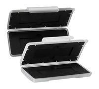 Alipis Caja Protectora Rígida para Almacenamiento de 2 Discos Duros SSD M2 Resistente a Golpes y Agua Diseño Compacto en Plástico PP Gris y Estuche Pequeño para Transporte