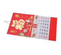 Alipis Calendario Colgante Chino Año del Caballo con Foil Dorado Decoración Lunar para Oficina y Hogar Festival de Feng Shui