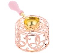 Alipis Calentador de Sellos de Cera Fundidor de Cera Hueco de Metal y PP Juego de 2 Piezas con Cuchara Rosa Horno de Fusión Artesanal para Sellado de Sobres y Manualidades Utensilio