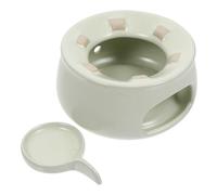 Alipis Calentador de Té de Cerámica con Soporte para Vela Base para Tetera para Mantener y Calentar Bebidas Diseño para Circulación de Aire para Salón y Oficina
