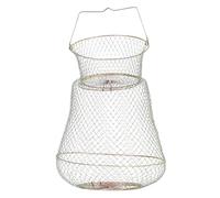 Alipis Canasta Plegable para Pesca con Malla Metálica Resistente Jaula Portátil para Cangrejos y Camarones Accesorio Ligero con Cierre Automático para Pesca Río Lago y Mar