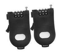 Alipis Candado Antirrobo para Bicicleta y Snowboard 2 Piezas Cable de Acero Retráctil Negro Ligero Compacto para Accesorios Bici Montaña y Deportes al Aire Libre