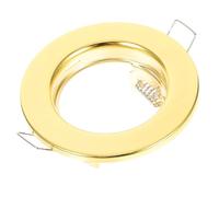 Alipis Carcasa para Luz Empotrada de Hierro Resistente para Focos Mr16 Gu10, Moldura de Iluminación Empotrada en Color Dorado, Fácil Instalación para Uso en Interiores y Exteriores