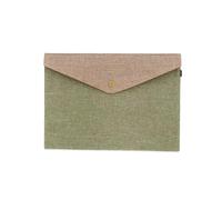 Alipis Carpeta de Archivo Tipo sobre Grande 33x23 Cm en Fieltro Grueso Verde Militar, Maletín Organizador de Documentos Cierre de Botón a Presión para Oficina y Escuela