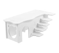 Alipis Casa para Hámster Escalones y Escondite de Plástico Transparente, Plataforma para Cobayas y Pequeños Roedores, Juguete para Jaulas de Mascotas Pequeñas en Interiores