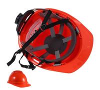 Alipis Casco de Seguridad para Construcción con Carcasa Gruesa Abs Ventilado Protección Antigolpes Mejorada para Obreros y Técnicos Talla Ajustable Color Naranja