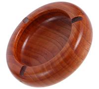 Alipis Cenicero de Madera Creativo para Escritorio Contenedor de Cenizas de Cigarrillos Tamaño Mediano 13X45 CM Color Marrón Claro Uso Doméstico Restaurantes Diseño Retro Estable y