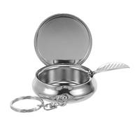 Alipis Cenicero Portátil de Metal con Tapa Llavero Cenicero de Bolsillo para al Aire Diseño Práctico y Elegante para Regalo de Negocios