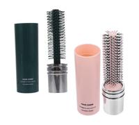 Alipis Cepillo Redondo Pequeño para Secar y Rizar 2 Piezas Tamaño Compacto para Viaje Mujeres y Hombres Peinado Versátil Compatible Todo Tipo de Cabello Colores Rosa y Verde Botella