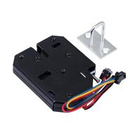 Alipis Cerradura Electromagnética de 12 V y 2, Cerradura Eléctrica para Puertas de Gabinete, Acero al Carbono, Negro, Autoadhesiva, para Puertas de Armario