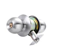 Alipis Cerradura Esférica de Acero Inoxidable Núcleo de Cobre, Pomo de 60 Mm para Puerta de Habitación, Cierre de Seguridad Llave, Práctica para Interiores y Hogar