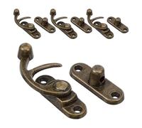 Alipis Cierre de Brazo Oscilante Derecho de Aleación de Zinc en Bronce Antiguo 38x44 Mm Tornillos, Pestillo para Gabinetes, Cajas de Joyería y Herramientas, Juego de 4 Unidades, Herraje