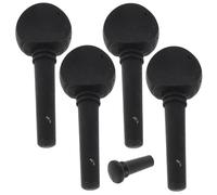 Alipis Clavijas de Afinación para Violín 4/4 de Madera Negra Juego de 4 Clavijas y 1 Botón de Sujeción Accesorios para Violín Ajuste Estable y Diseño Antideslizante para Músicos