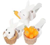 Alipis Clip Ambientador Coche Forma de Conejito Kawaii, 3 Piezas Clip para Ventilación, Decoración Interior Automotriz, Elimina Olores y Ambienta Espacio Cerrado