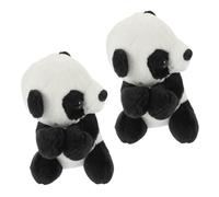 Alipis Clip de Panda de Peluche 2 Piezas, Felpa Corta y Algodón PP, Diseño Realista y Portátil, Clip para Notas y Fotos, Decoración para Hogar y Oficina, Accesorio Práctico