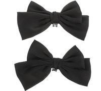Alipis Clips para Zapatos de Novia Lazo Negro, Diseño Decorativo de Tejido, Elegantes y Delicados para Tacones Altos en Bodas y Compromisos