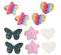Alipis Coleteros Elásticos para Niña Purpurina Brillante en 5 Pares, Tejido Flexible Que No Daña el Cabello, Colores Variados para Uso Diario Escuela