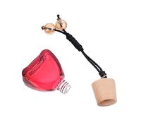 Alipis Colgante de Botella de Perfume para Coche de 12ml Rojo en Vidrio, Ambientador Rellenable para Automóvil que Relaja el Espíritu el Cuerpo
