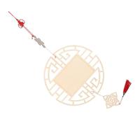 Alipis Colgante de Pared de Madera Vintage Estilo Chino para Decoración del Hogar y Aula, Adornos Colgantes Pintura Diy, 1 Pieza Nudo Chino y Flecos, Manualidades Creativas