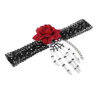 Alipis Collar Choker de Fiesta Estilo Gótico Punk para Mujer, Gargantilla de Plástico y Tela, Resistente al Color y Brillo, Adecuado para Halloween y Fiestas