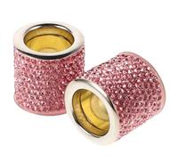 Alipis Collar de Reposacabezas de Gemas de Imitación para Coche Anillo Decorativo 2 Piezas Accesorios Brillantes para Asientos de Automóvil Diseño Elegante Decoración Interior