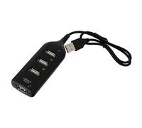 Alipis Concentrador USB 20 de 4 Puertos Portátil Extensor de Datos USB para PC y Portátil Ligero y Compacto para Conexión Múltiple de Teclado Mouse y Otros Dispositivos Electrónicos