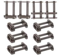 Alipis Conector de Bicicleta de Doble Hilera 10 Piezas Hebilla de Cadena de Rodillos Estándar 3/8 06B Acero Resistente Color Blanco Marfil Eslabones de Unión para Cadenas Industriales