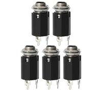 Alipis Conector Jack Metálico para Guitarra Eléctrica 635 MM Enchufe de Instrumento 5 Piezas Accesorio de Repuesto para Salida de Audio Compatible para Montaje y Soldadura