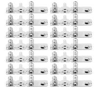 Alipis Conjunto de 20 Placas de Contacto Metálico para Batería AA, Contactos de Resorte de Conversión Positiva y Negativa, Accesorios DIY para Compartimento de Batería,