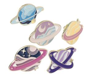 Alipis Conjunto de 5 Broches de Cuerpos de Aleación Esmaltados, Resistente al Desgaste y No Deformables, Ideales para Decorar Mochilas y Bolsos