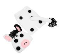 Alipis Conjunto de Punto para Ñiño Recién Nacido Gorro y Pantalones Traje de Foto de Vaca Ropa para Fotos de Bebés Accesorio de Fotografía para Recién Nacidos Adecuado para