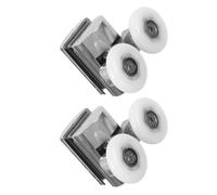 Alipis Conjunto de Rodillos para Ducha de Vidrio Corredizo de 23mm Poleas Superiores E Inferiores de Nylon y Acero Inoxidable para Puertas Correderas de Baño