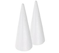 Alipis Conos de Espuma de Poliestireno Sólidos Blancos 350 Punta para Manualidades Infantiles 2 Unidades para Decoración DIY Ornamentos Navideños y Proyectos Artesanales