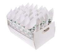 Alipis Conos De Papel Para Confeti Con Soporte De Orificios De Conos Blancos y Verdes Para Bodas Petalos Dulces y Regalos Invitados Decoración Lagrimas Felicidad