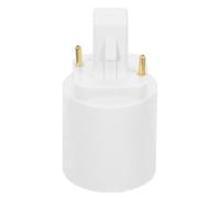 Alipis Convertidor de Portalámparas G24D a E27 Base de Rosca para Bombillas LED y Ahorro de Energía, Blanco, Dimensiones 6.4X3.5X3.5 CM, Adecuado para Iluminación en Oficinas y Comercios
