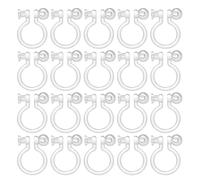 Alipis Convertidores Invisibles para Pendientes sin Perforar 50 Piezas de Plástico Tipo U Clip Fuerte para Uso Diario y Conversión de Pendientes de Gancho