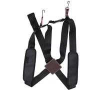 Alipis Correa Doble Ajustable para Djembé de Poliéster y Piel de Vaca, Accesorio para Instrumento de Percusión, Correa de Hombro Negra Refuerzo de Cuero para Adultos, Transporte Cómodo