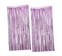 Alipis Cortina de Lluvia Decorativa para Fondo de Fiesta 2 Piezas Plástico Rosa 1 M de Ancho X 25 M de Alto Accesorios para Decoración de Pared en Bodas Cumpleaños y Eventos