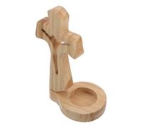 Alipis Cruces de Madera de Pie para Decoración de Mesa, Cruz T de Madera Natural 14x7,5x5,5 Cm, Adorno Religioso para Centros de Mesa y Altares en Iglesias y Hogares Cristianos